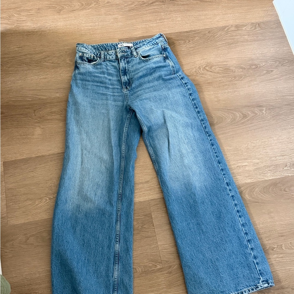Zara Light Blue Flare Jeans